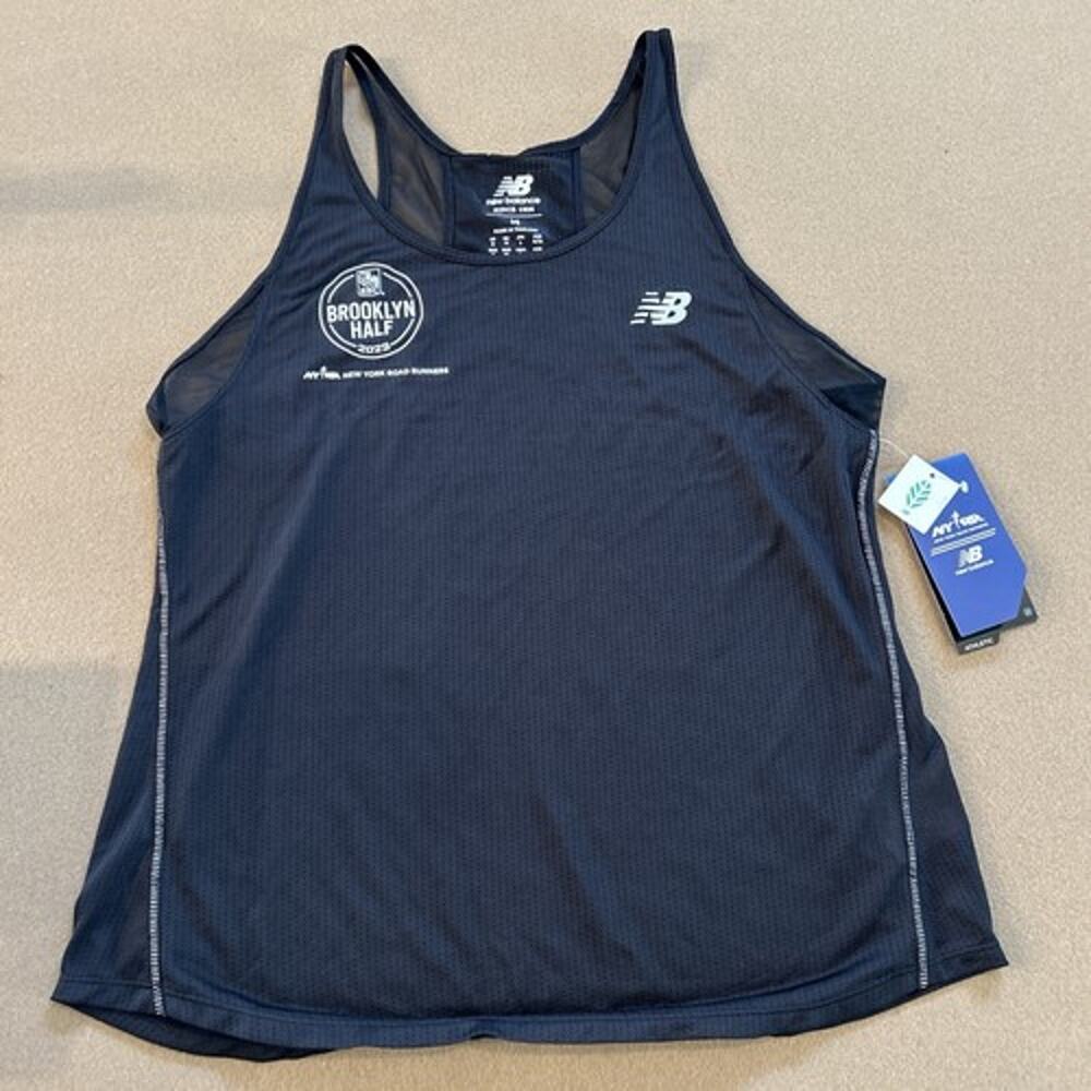 New Balance RBC Brooklyn Half 2023 Q Speed Running Singlet Women’s Black Med NWT
